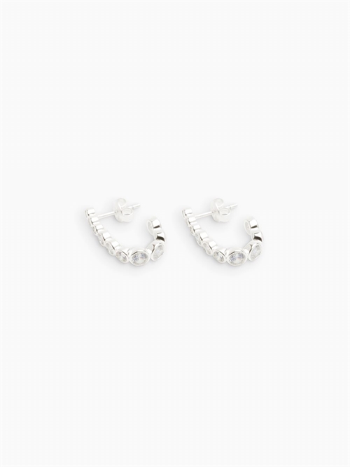 RAGBAG NO.12061 ODA EARRING SILVER CZ STONE